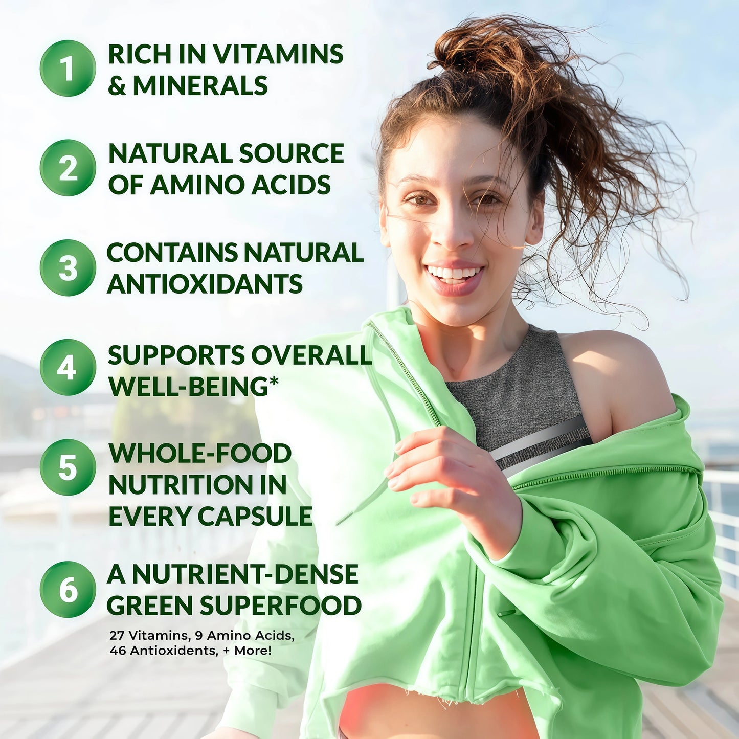 Rosabella Moringa Capsules - Pure Moringa Powder, Energy, Skin, Immune & Gut Health Superfood, Rich in Antioxidants, Essential Vitamins & Amino Acids, Natural Green Superfood Supplement - 60 Count